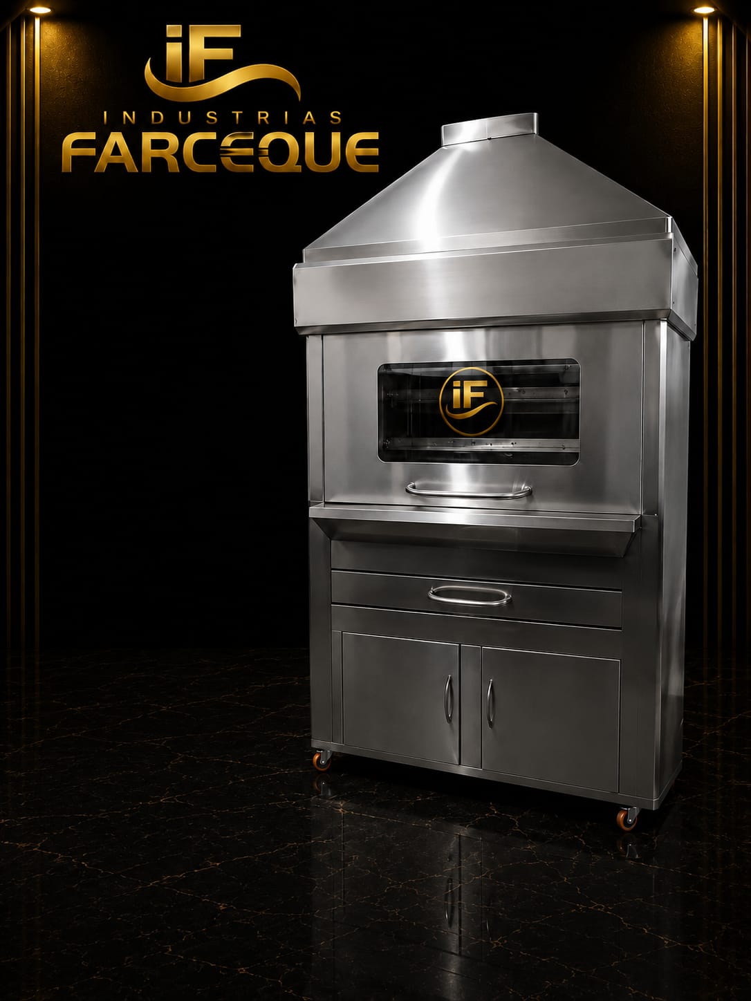 HORNO DE 18 POLLOS EN ACERO INOXIDABLE calidad 201 