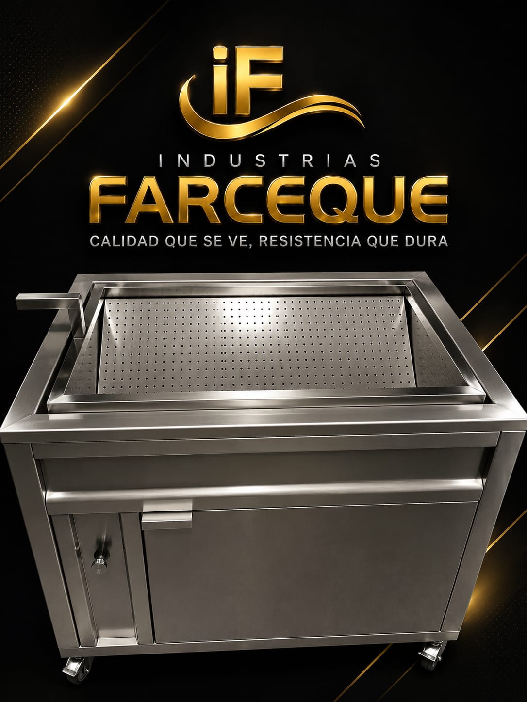 FREIDORA INDUSTRIAL DE ACERO INOXIDABLE CALIDAD 304 